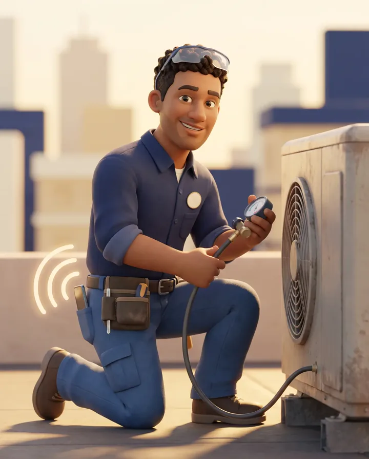 Animated HVAC character