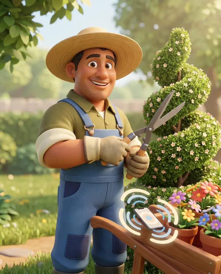 Animated Landscaping & Lawn Care character